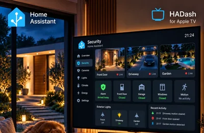 Home Assistant security dashboard for Apple TV