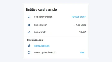 Entities card