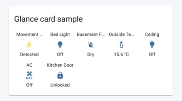 Glance card